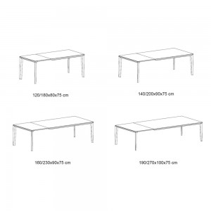 Mesa Echo Extensible Cristal de Bontempi. Muebles modernos de diseño italiano.