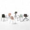 Taburete Varya giratorio Inclass. Taburete de diseño moderno y original para interiores.