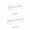 Mesa Mirage Extensible de Bontempi. Mesas fijas y extensible de diseño.