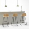 Taburete Varya Wood acero. Taburetes de diseño ideal para ambientes interiores.
