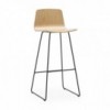 Taburete Varya Wood acero. Taburetes de diseño ideal para ambientes interiores.