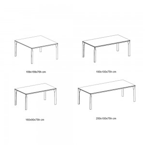 Mesa Mirage con sobre de marmol o cerámica de Bontempi. Mesa de diseño italiano.