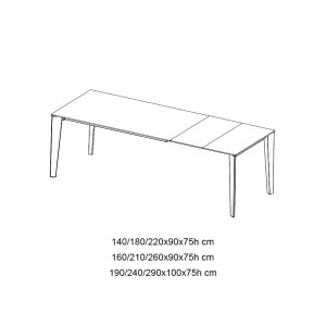 Mesa Senso Extensible Cristal/Madera de Bontempi. Muebles modernos de diseño italianos.