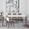Mesa Senso Extensible Cristal/Madera de Bontempi. Muebles modernos de diseño italianos.