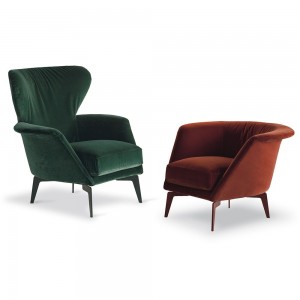 Sillón Lovy con diseño envolvente Bonaldo. Piezas modernas de sillones.