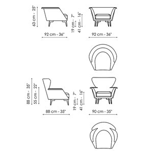 Sillón Lovy con diseño envolvente Bonaldo. Piezas modernas de sillones.