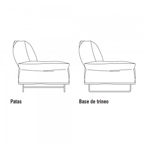 Sofá Madame C. de Bonaldo. Cómodo sofá de diseño italiano para salón.