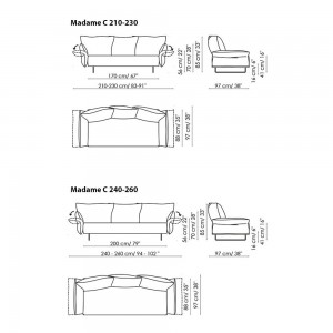 Sofá Madame C. de Bonaldo. Cómodo sofá de diseño italiano para salón.