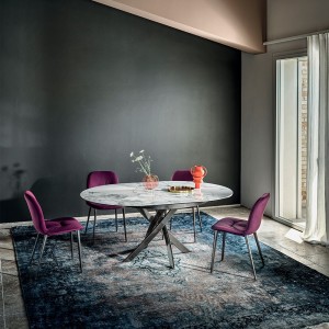 Silla Chantal Acero de Bontempi. Sillas contemporáneas de diseño italiano.