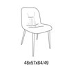 Silla Chantal Acero de Bontempi. Sillas contemporáneas de diseño italiano.