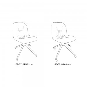Silla Chantal Giratoria de Bontempi. Sillas contemporáneas de diseño italiano.