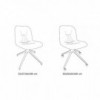 Silla Chantal Giratoria de Bontempi. Sillas contemporáneas de diseño italiano.