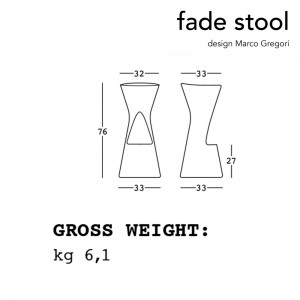 Taburete para exteriores Fade de Plust Collection. Mobiliario original.