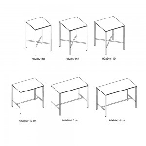 Mesa Moon Alta Outoor de Bontempi. Catálogo de mesas de diseño italiano.