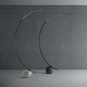 Lámpara de pie Cirlce de Bontempi. Lámparas de pie contemporáneas para salón.