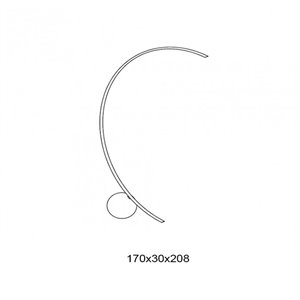 Lámpara de pie Cirlce de Bontempi. Lámparas de pie contemporáneas para salón.