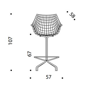 Meridiana Taburete de Driade. Muebles de diseño. Taburetes para ineteriores.