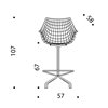 Meridiana Taburete de Driade. Muebles de diseño. Taburetes para ineteriores.