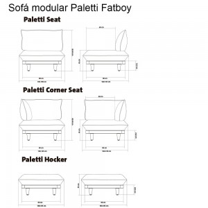 Sofá modular Paletti Fatboy. Sofás para exteriores.