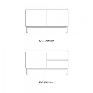 Aparador Cosmopolitan 124 de Bontempi. Muebles modernos de diseño italiano.