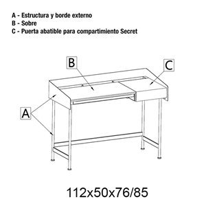 Escritorio Secret de Bontempi. Escritorios modernos de diseño italiano.