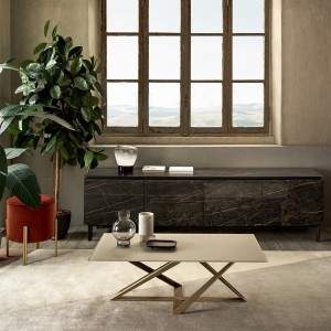 Aparador Cosmopolitan Cerámica/Mármol 244 de Bontempi. Muebles para salón.