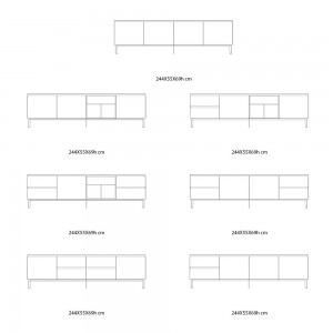 Aparador Cosmopolitan Cerámica/Mármol 244 de Bontempi. Muebles para salón.