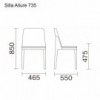 Silla Allure 735 de Pedrali. Sillas de diseño. Sillas modernas tapizadas.