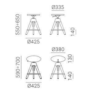 Taburete Arki ARKW8 de Pedrali. Taburetes de diseño. Tabures contract.