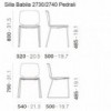 Silla Babila 2730/2740 de Pedrali. Sillas de diseño modernas para comerdor.