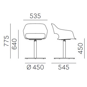 Sillón Babila 2765/2766 de Pedrali. Sillas de diseño. Sillas para comedor.