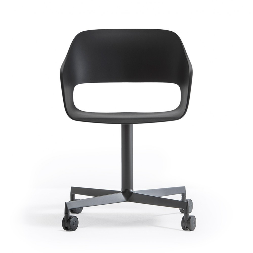 Sillón Babila con ruedas de Pedrali. Sillas con ruedas. Sillas de diseño.