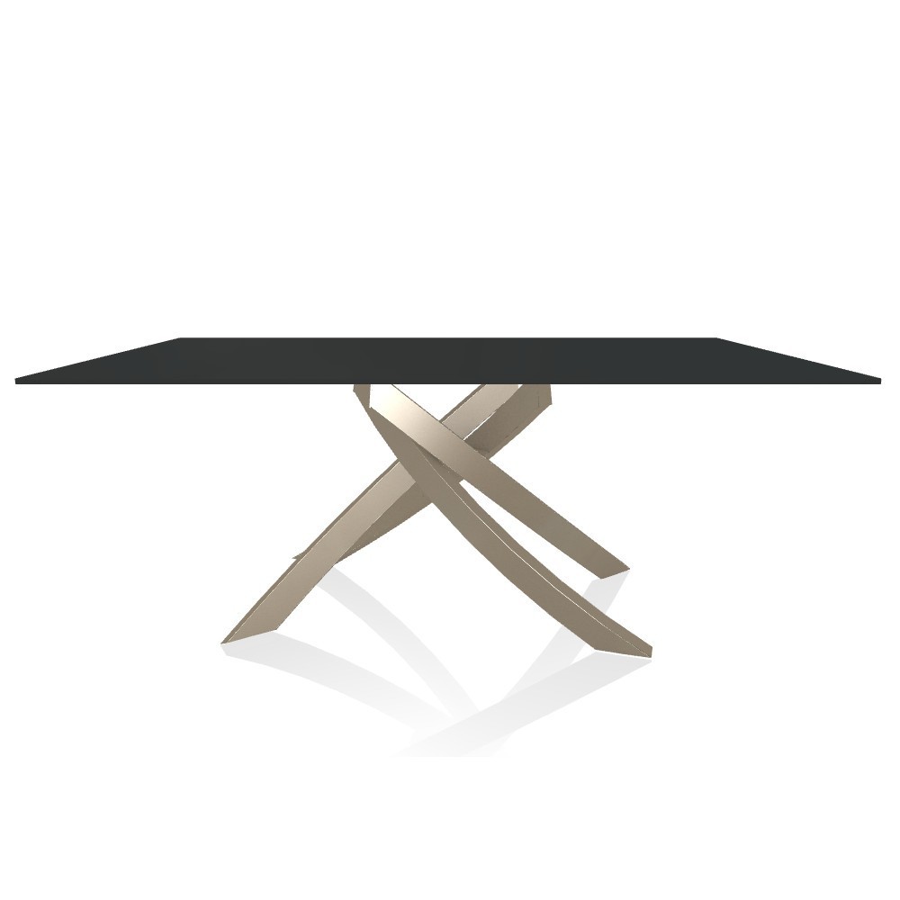 Mesa Artistico Cristal de Bontempi. Mesas para comedor de diseño italiano.