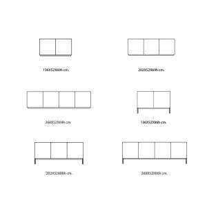 Aparador Pica Chapado de Bontempi. Muebles modernos de diseño italiano.