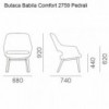 Butaca Babila Comfort 2759 de Pedrali. Butacas de diseño. Butaca modernas.