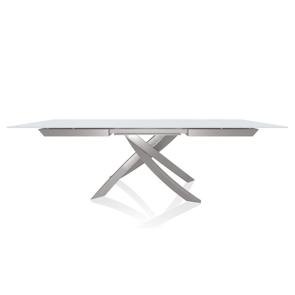 Mesa Artistico Extensible Cristal de Bontempi. Muebles modernos italianos. Mesa Artistico Extensible Cristal de Bontempi. Muebles modernos italianos.