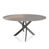 Mesa Barone Redonda Cristal de Bontempi. Mesas fijas modernas de diseño italiano.
