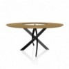 Mesa Barone Ring de Bontempi. Mesa con sobre giratorio de diseño italiano.