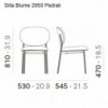 Silla Blume 2950 de Pedrali. Sillas de diseño. Sillas tapizadas modernas.