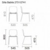 Silla Babila 2731/2741 de Pedrali. Sillas de diseño. Sillas tapizadas.
