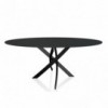 Mesa Barone Ovalada de Bontempi. Mesas con sobre de cristal de diseño italiano.