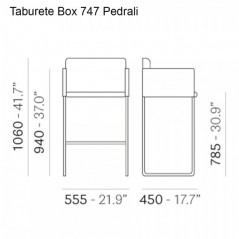 Taburete Box 747 Pedrali