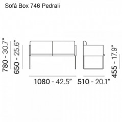 Sofá Box 746 Pedrali