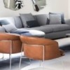 Sillón Moon Cuero Driade. Mueble de diseño moderno ideal para interiores.