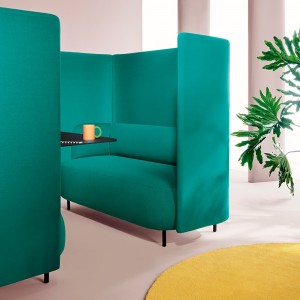 Cabina de oficina acústica Buddyhub de Pedrali. Muebles de diseño moderno.