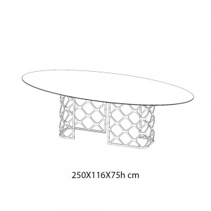 Mesa Majesty Elíptica Fija de Bontempi. Mesas de comedor de diseño italiano.