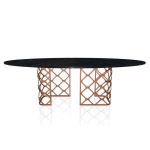 Mesa Majesty Elíptica Fija de Bontempi. Mesas de comedor de diseño italiano.