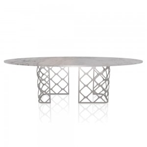 Mesa Majesty Elíptica Fija de Bontempi. Mesas de comedor de diseño italiano.