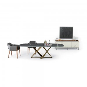 Mesa Millennium Cantos Redondeados de Bontempi. Mesas de comedor de diseño.