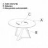 Mesa Millennium Ring de Bontempi. Mesa con sobre giratorio de diseño italiano.